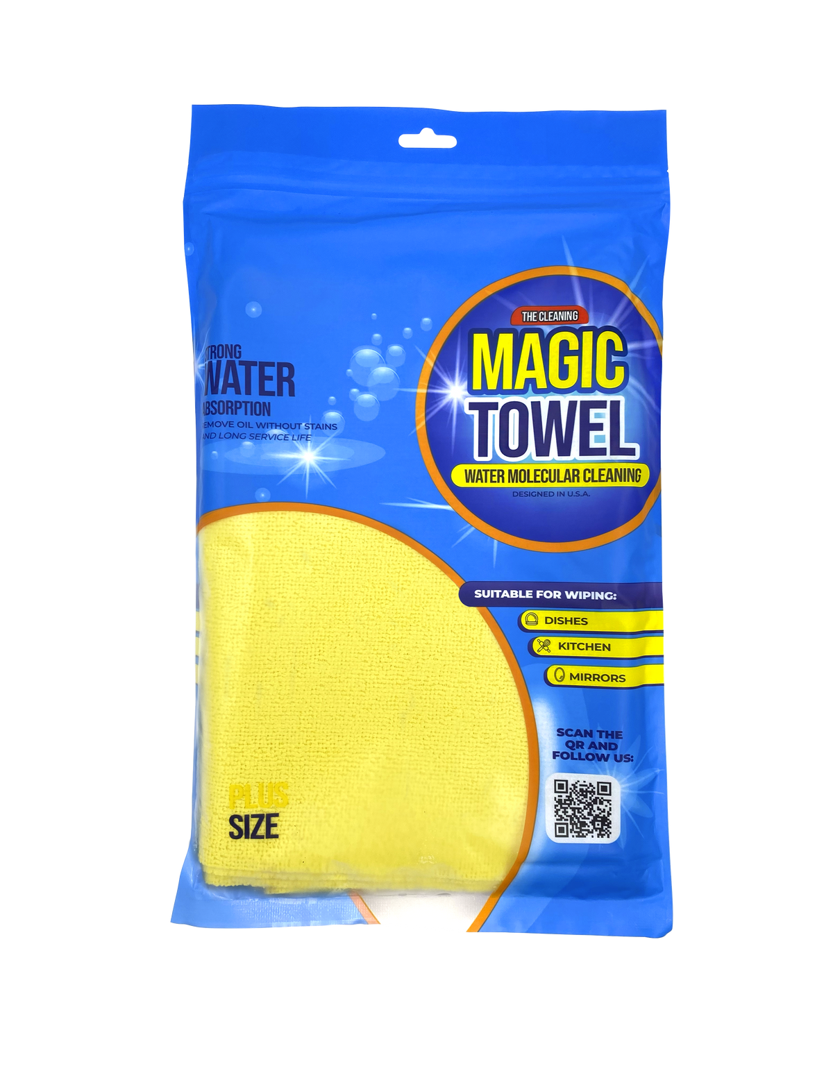 Magic Towel Mopping  - Yellow - Large - 1 Pack