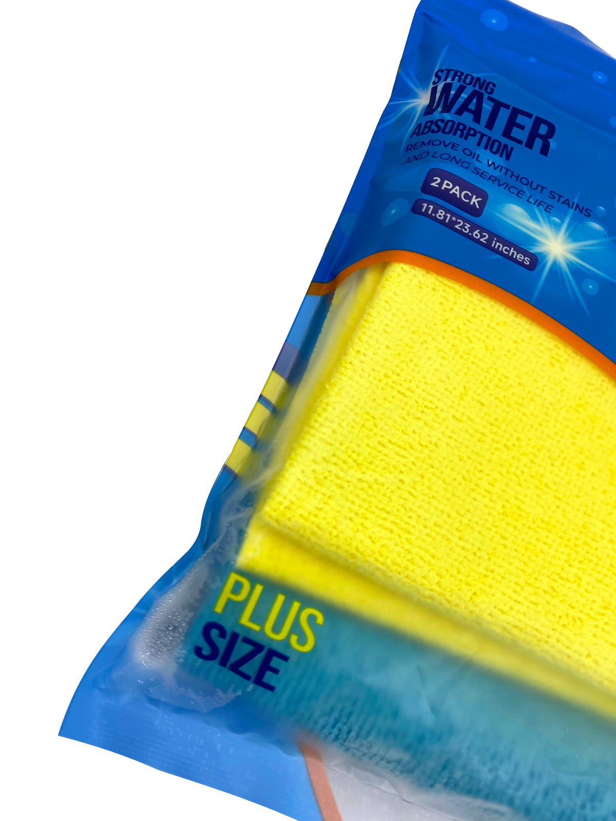 Magic Towel Cloth  - Blue and Yellow - Plus Size - 2 Pack