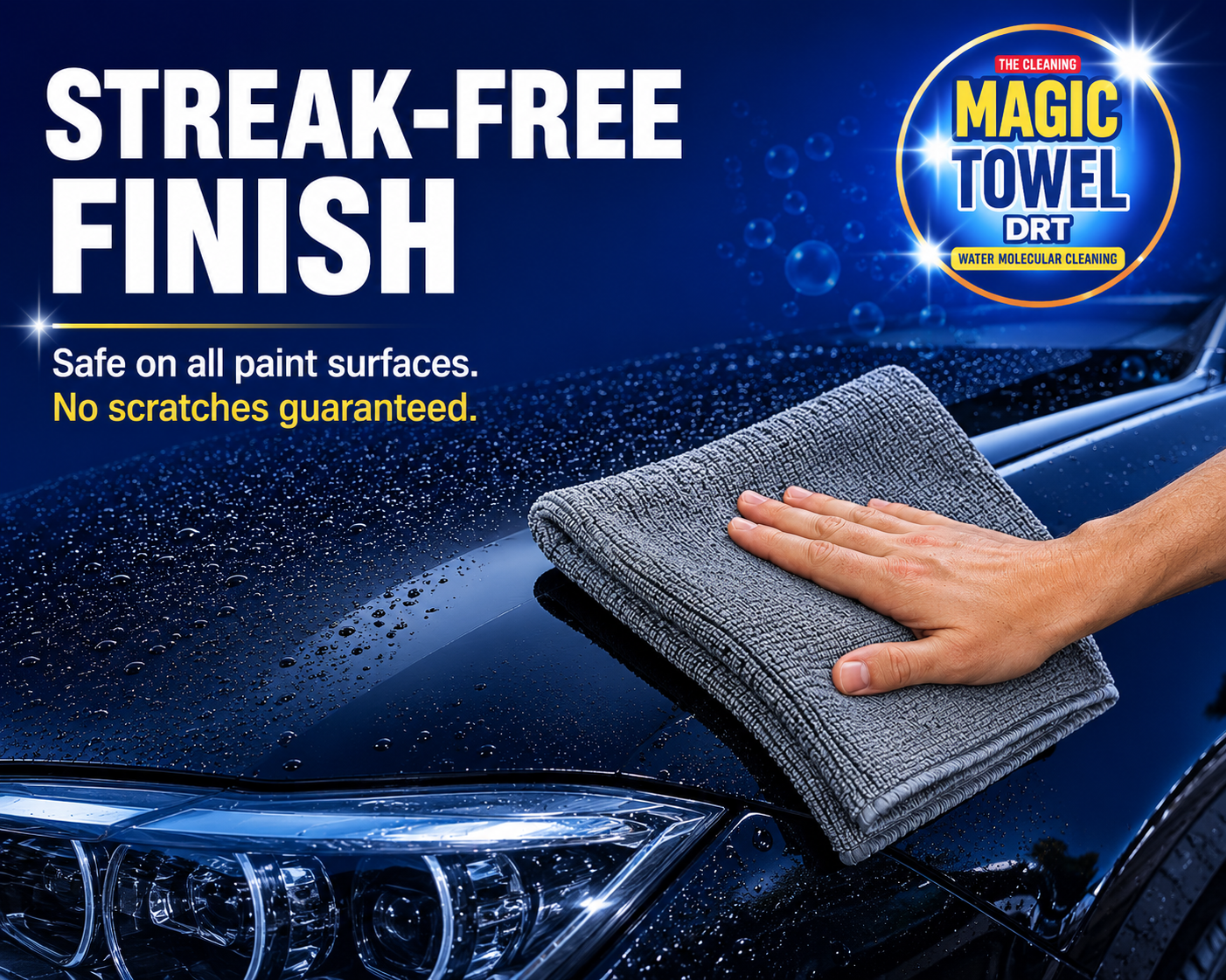 Magic Towel 3-Pack PVA Microfiber Cloth 12x24 Ultra Absorbent Lint Free Multiuso