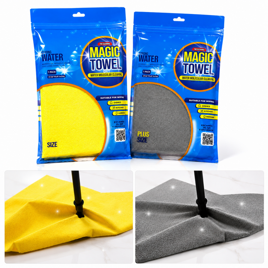 Floor Cleaning Mop Cloth 2-Pack PVA Microfiber 27.6x19.7in Center Hole Magic Tow