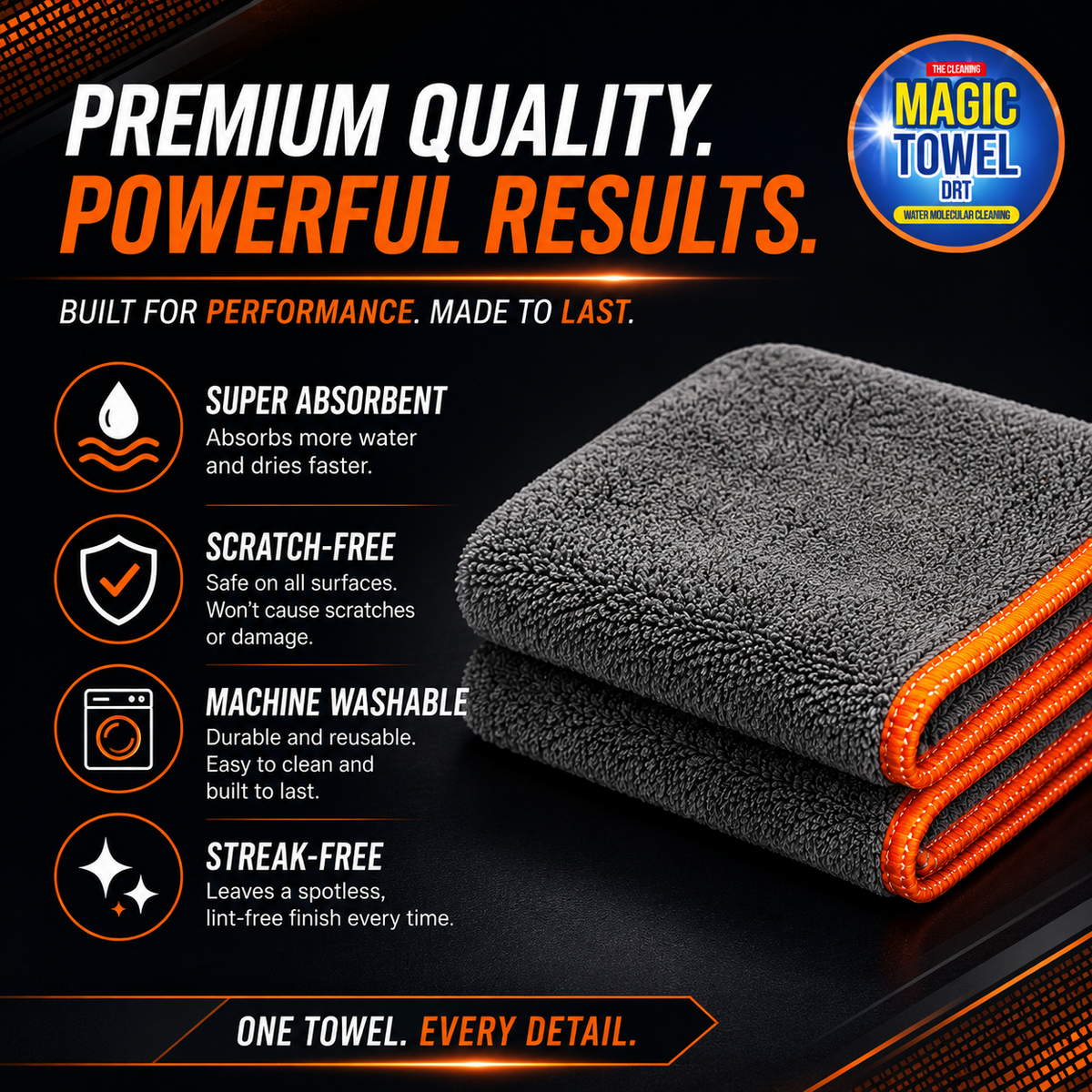 8-Pack Microfiber Car Detailing Towels 14x14 230 GSM Coral Fleece Lint-Free