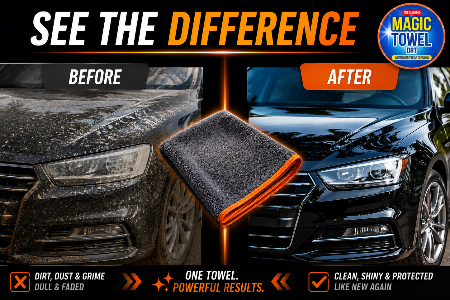 8-Pack Microfiber Car Detailing Towels 14x14 230 GSM Coral Fleece Lint-Free