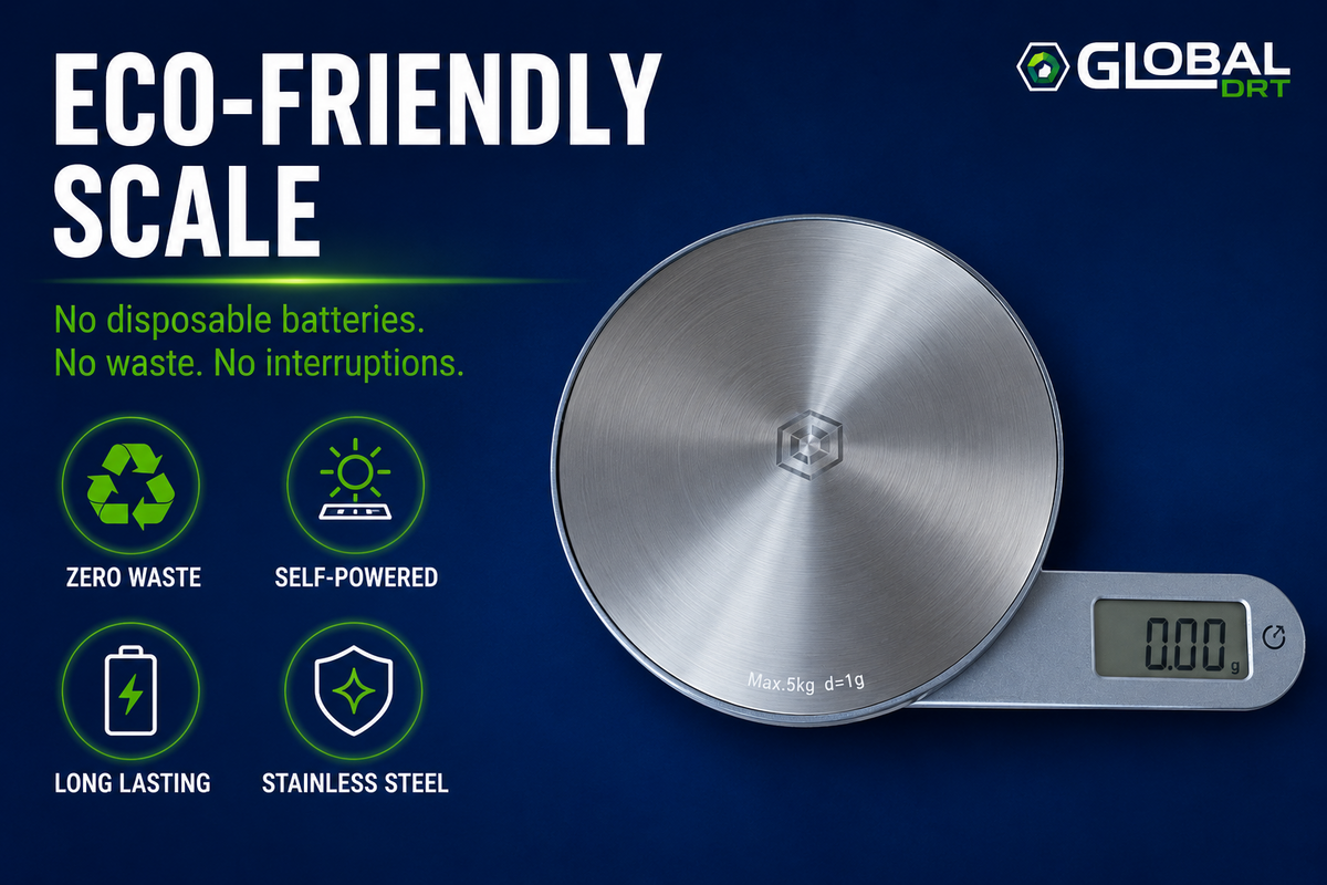 Digital Kitchen Scale 11lb 5kg Dynamo No Battery Needed Stainless Steel Global
