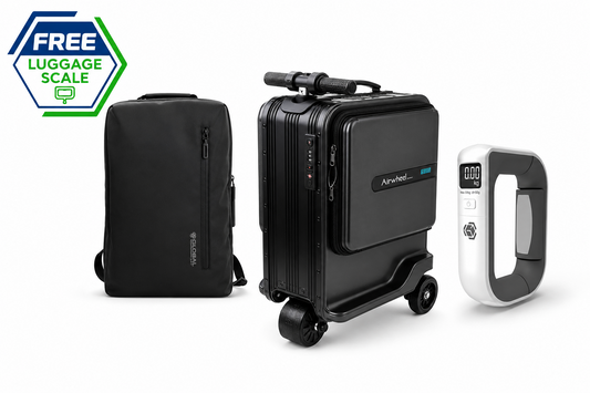 Airwheel SE3S Smart Luggage + Global DRT Backpack + FREE Luggage Scale TSA USB