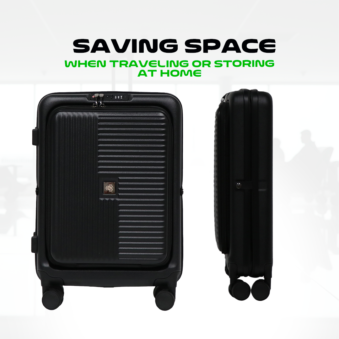20Inch Collapsible Carry-On Suitcase Expandable Foldable TSA Lock Spinner Global