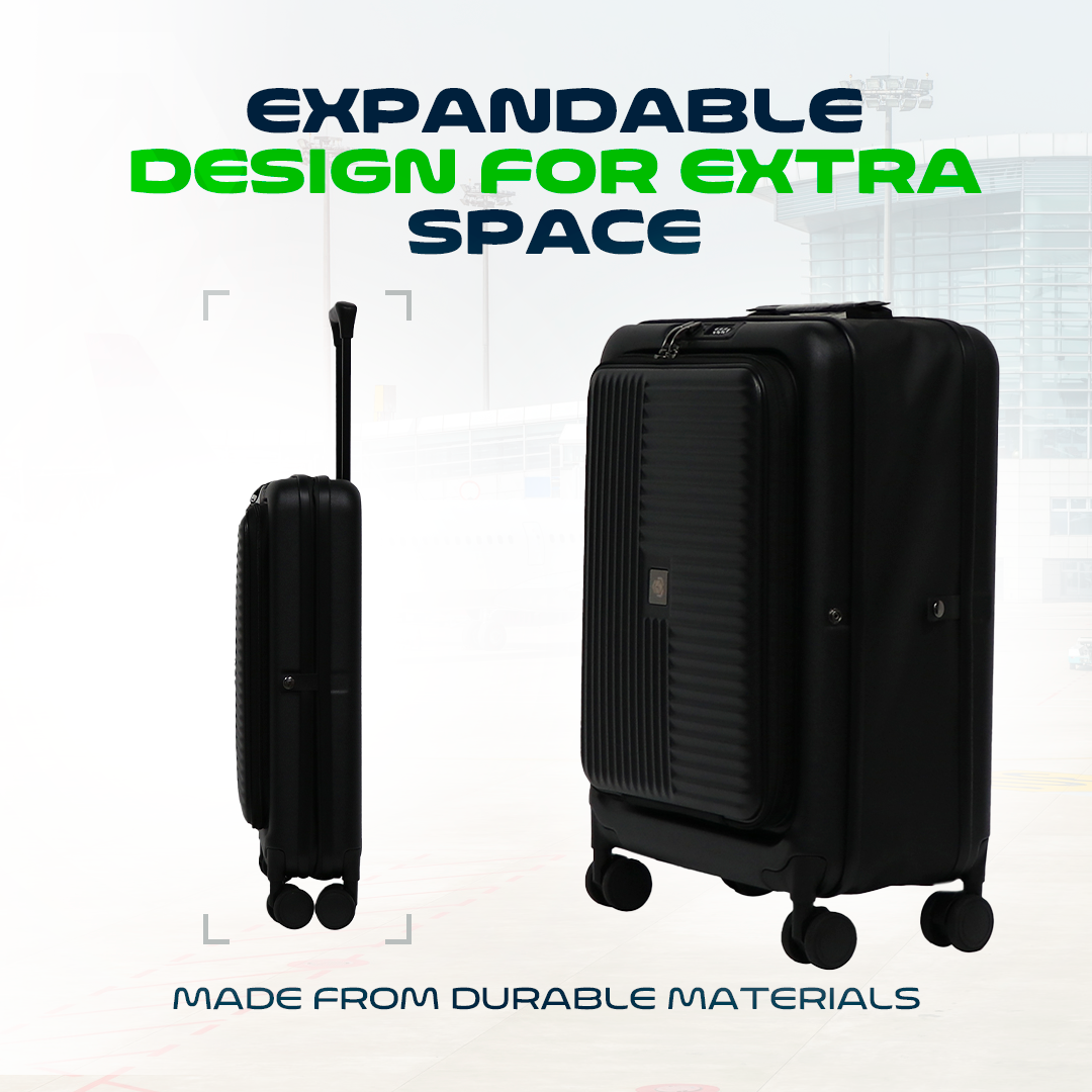 20Inch Collapsible Carry-On Suitcase Expandable Foldable TSA Lock Spinner Global