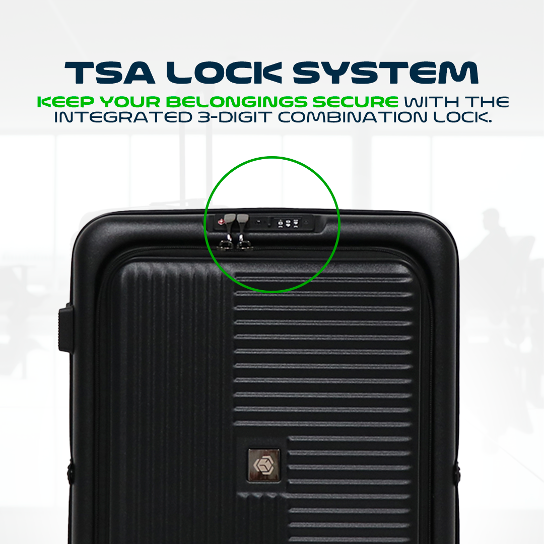 20Inch Collapsible Carry-On Suitcase Expandable Foldable TSA Lock Spinner Global