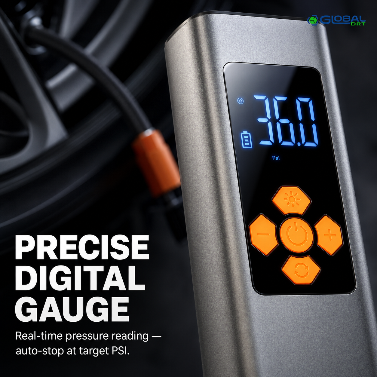 Portable Digital Tire Inflator 150 PSI Cordless Rechargeable Compressor Car Bike