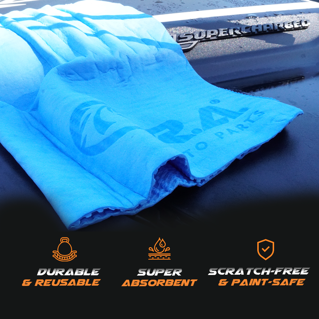 Shammy Car Drying Towel 3Pack 2x PVA 26x17 + 17x13 Chamois Cloth Super Absorbent