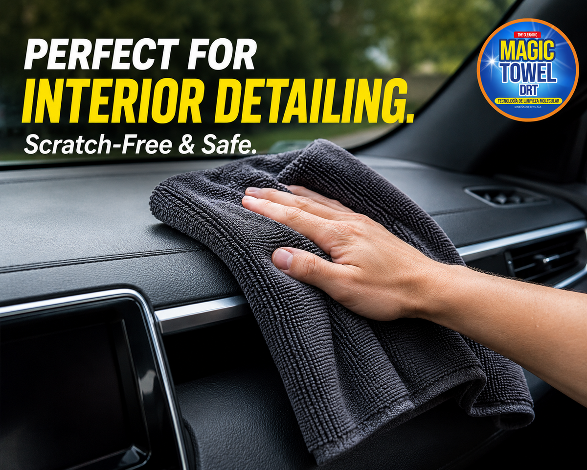 5-Pack Microfiber Car Detailing Towels 16x16 500 GSM Twisted Terry Scratch-Free