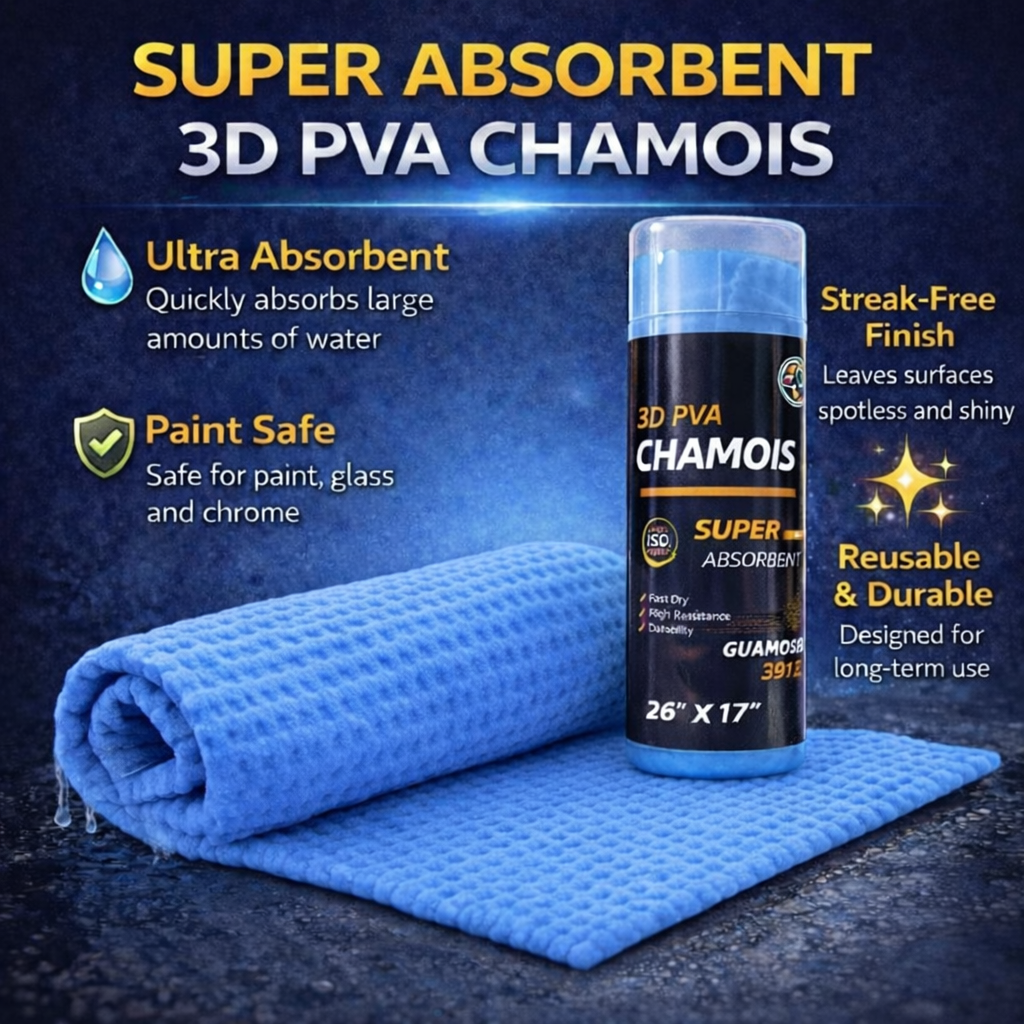PVA Chamois Car Drying Towel 26x17in Blue XL Super Absorbent Synthetic Shammy RA