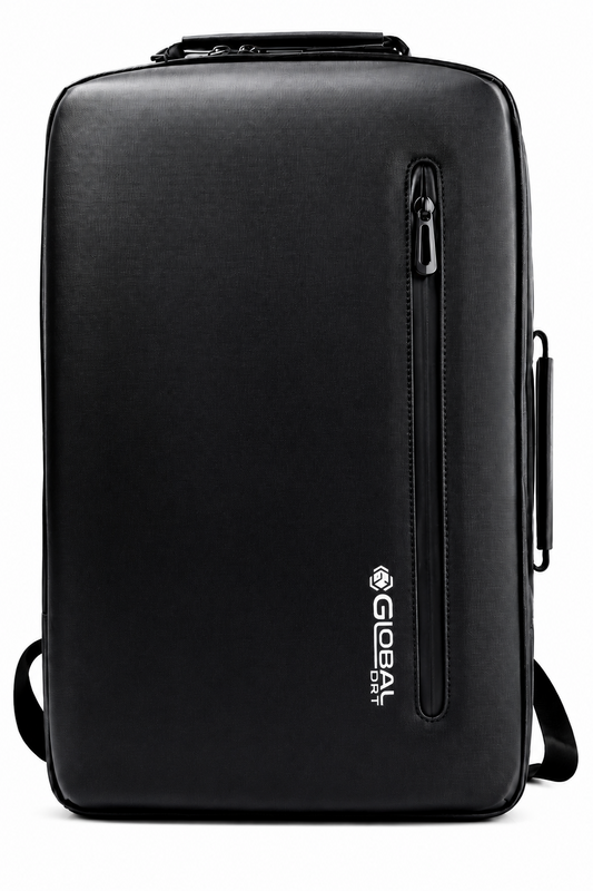 Backpack 17in Waterproof USB Charging Port Laptop 15.6in Travel Black Global DRT