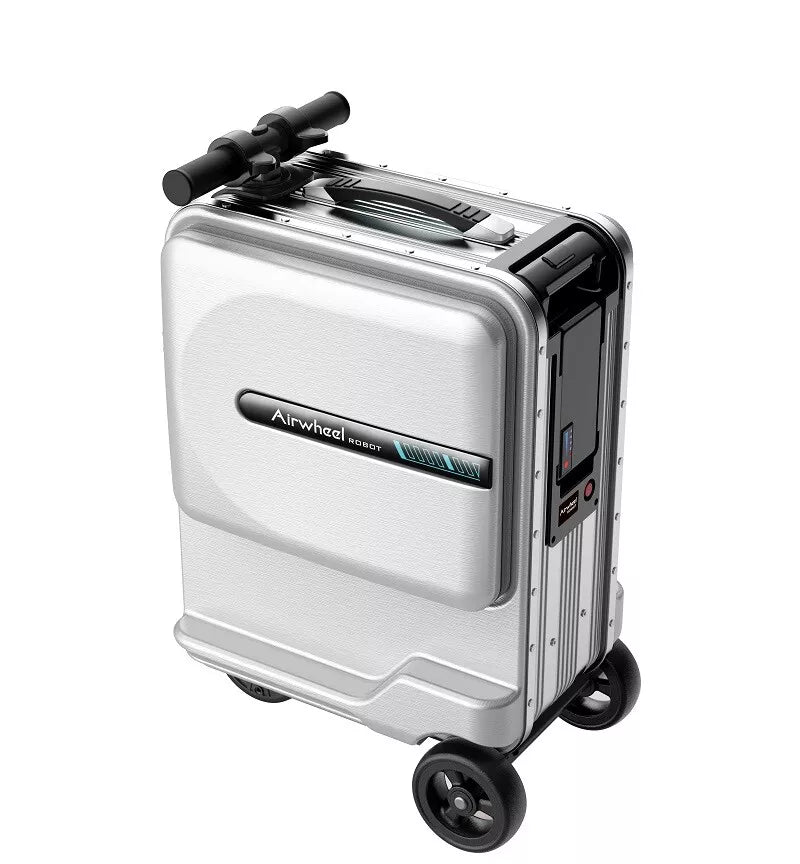SE3miniT 20 Inch Electrical Riding On Suitcases Luggage Scooters Carry On Smart Luggage (Silver)