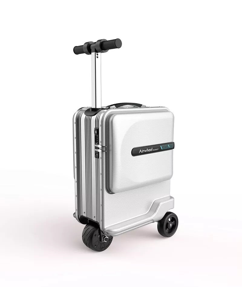 SE3miniT 20 Inch Electrical Riding On Suitcases Luggage Scooters Carry On Smart Luggage (Silver)